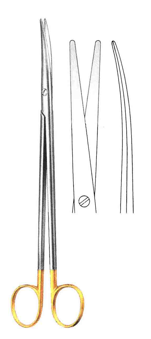METZENBAUM FİNO MAKAS ALTIN SAPLI  EĞRİ 23 CM